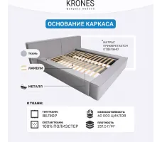 Кровать Krones Афина (мод.3-Б.И.) 160*200