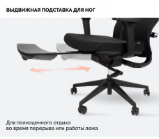 Кресло SPARX Hacker Black черный/черный
