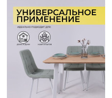 Стол МАЙОН 120*80*74 дуб натуральный/белый