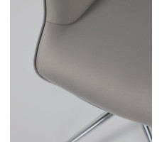 Кресло AksHome BELLA chrome  Seven 324 велюр/серый