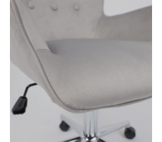 Кресло AksHome BELLA chrome  Seven 324 велюр/серый