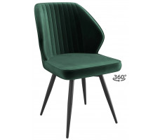 Стул поворотный Michael-R1 360 d13 dark green lux/черный