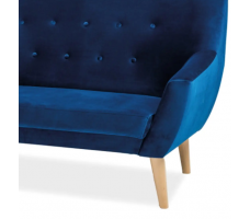Диван SIGNAL NORDIC 3 Velvet Bluvel 86 темно-синий/бук