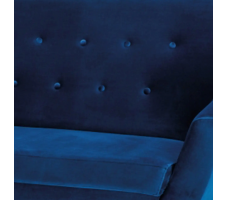 Диван SIGNAL NORDIC 3 Velvet Bluvel 86 темно-синий/бук