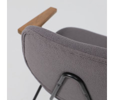 Стул AksHome RUDO (Рудо) серое букле SD8068-5/черный