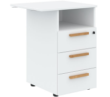 Тумба приставная Forta FLC 3D.2 White