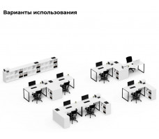Письменный стол Crafto Тор Хлоя с тумбой 01 белый / черный / белый