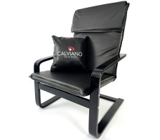 Кресло-качалка Calviano Soft 1 экокожа черное