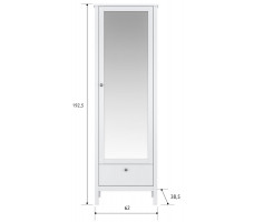 Шкаф Ewa SZF1W1S/60 62*38.5*192.5 белый