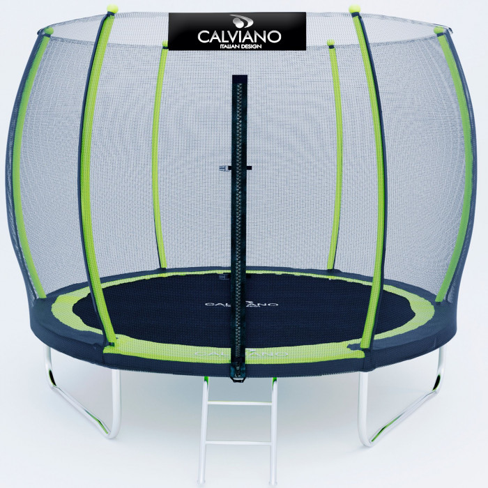 Батут с защитной сеткой Calviano 312 см - 10ft OUTSIDE master green (зеленый)