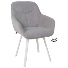 Стул поворотный Romeo Smile 360 b22 grey lux/белый Стул поворотный Romeo Smile 360 b22 grey lux/белый
