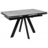 Стол раздвижной JACK-120 120(30+30)*80 ITALIAN LIGHT GREY GLOSS ST CER/черный