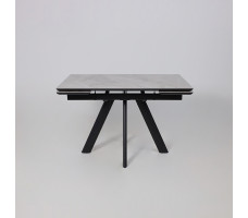Стол раздвижной JACK-120 120(30+30)*80 ITALIAN LIGHT GREY GLOSS ST CER/черный