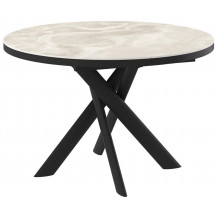 Стол раздвижной RONALDO-120 120(160) ONYX PREMIUM CER/черный