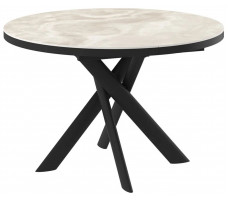 Стол раздвижной RONALDO-120 120(160) ONYX PREMIUM CER/черный