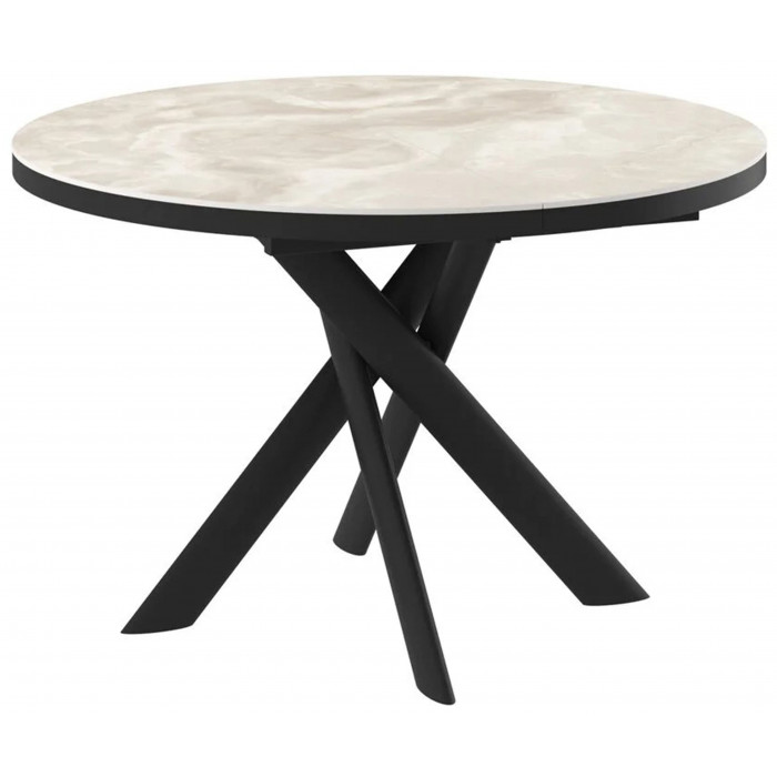 Стол раздвижной RONALDO-120 120(160) ONYX PREMIUM CER/черный