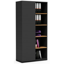 Шкаф офисный Crafto Люк 06 графит / золотистый дуб