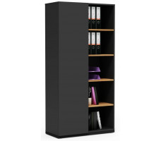 Шкаф офисный Crafto Люк 06 графит / золотистый дуб