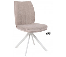 Стул поворотный SMART-R 360 g05 GREY BEIGE шенилл LUX - d07 PEARL GREY LUX/белый