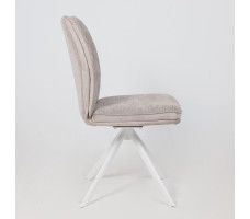 Стул поворотный SMART-R 360 g05 GREY BEIGE шенилл LUX - d07 PEARL GREY LUX/белый