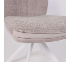 Стул поворотный SMART-R 360 g05 GREY BEIGE шенилл LUX - d07 PEARL GREY LUX/белый