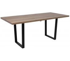 Стол FIT 120 (120-160)*85 дуб канзас коричневый/черный