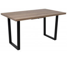 Стол FIT 120 (120-160)*85 дуб канзас коричневый/черный