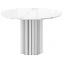Стол Askar Round-116 patagonoa bianco gloss premium cer/белый