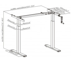 Стол с регулируемой высотой Manual Desk Compact Fr White 138*80*1,8 см