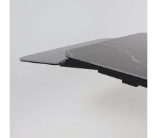 Стол РЕЙН NEW 1400(2040)*900 камень черный Greys Black/черный матовый