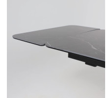 Стол РЕЙН NEW 1400(2040)*900 камень черный Greys Black/черный матовый