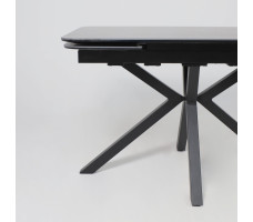 Стол РЕЙН NEW 1400(2040)*900 камень черный Greys Black/черный матовый