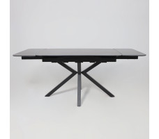 Стол РЕЙН NEW 1400(2040)*900 камень черный Greys Black/черный матовый