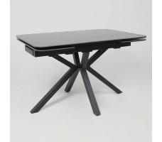 Стол РЕЙН NEW 1400(2040)*900 камень черный Greys Black/черный матовый