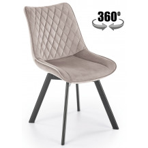 Стул поворотный Halmar K520 бежевый/черный