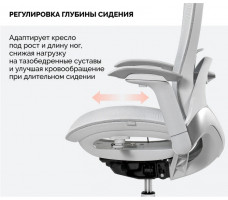 Кресло SPARX Enigma (Энигма) White/Grey белый/серый