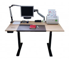 Стол с регулируемой высотой Unique Ergo Desk Black 138*80*1,8 см (столешница ЛДСП)