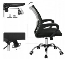 Креслo SitUp MIX 696 chrome (сетка Black/Black)