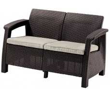 Скамья двухместная CORFU II LOVE SEAT коричневый