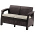 Скамья двухместная CORFU II LOVE SEAT коричневый