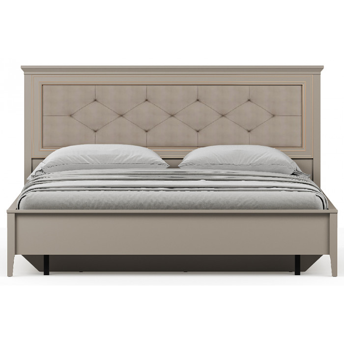 Кровать Classic LOZ180х200 М 180*200 глиняный серый (с металлическим основанием) с мягким изголовьем