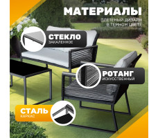 Комплект садовой мебели Sundays LUC-X-A4-W0357 серый