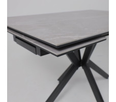 Стол раздвижной AV 2111 1200 (1800)*800 серый матовый LARKA GREY/черный