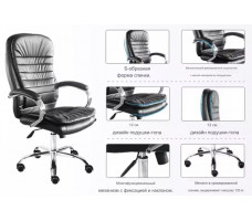 Кресло SitUp MIDO chrome (экокожа Black)