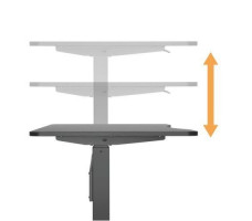 Пневматический стол Air Desk (L) черный