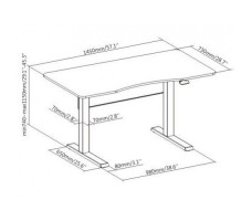 Пневматический стол Air Desk (L) черный