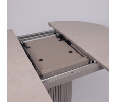 Стол Askar Round SLIDE-116 BAYONA IVORY PREMIUM CER/Капучино