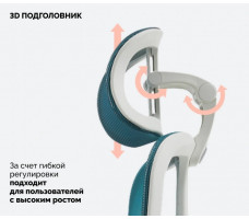 Кресло SPARX Fansil (Фансиль) White/Cyan белый/голубой
