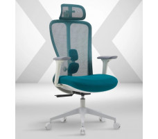 Кресло SPARX Fansil (Фансиль) White/Cyan белый/голубой