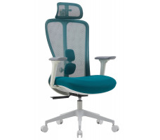 Кресло SPARX Fansil (Фансиль) White/Cyan белый/голубой
